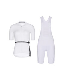 RIVANELLE Kolesarski dres kratek rokav in kratke hlače - LOVELY - bela